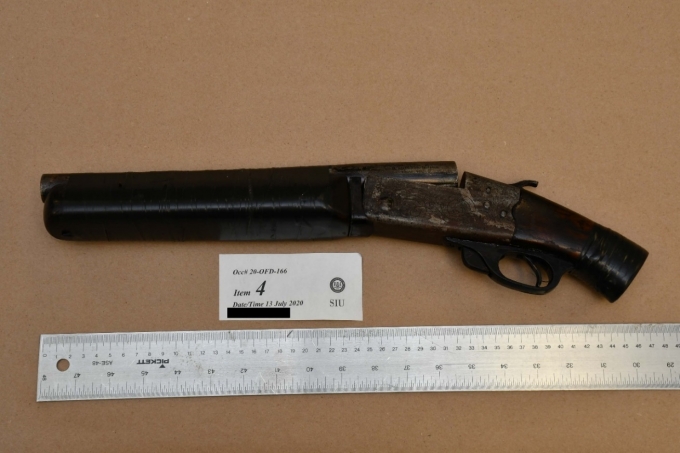 Figure 3 – Vue rapprochée du fusil à canon tronqué.