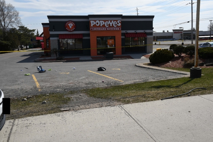 Figure 1 - The Popeyes parking lot where the shooting occurred.