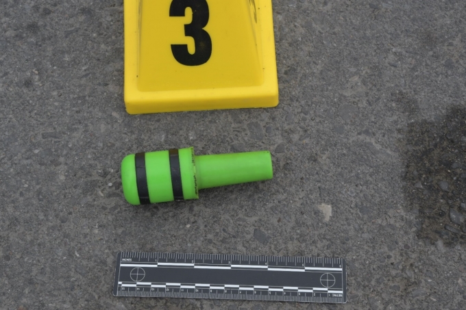 Figure 2 — Un projectile d’ARWEN retrouvé sur les lieux.