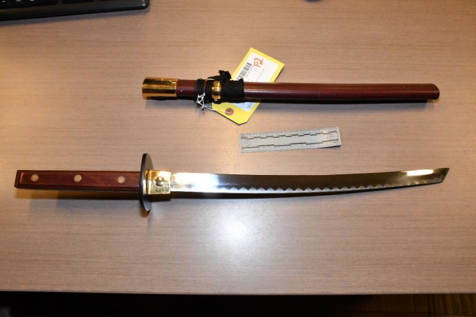 Figure 1 - The samurai-style sword.
