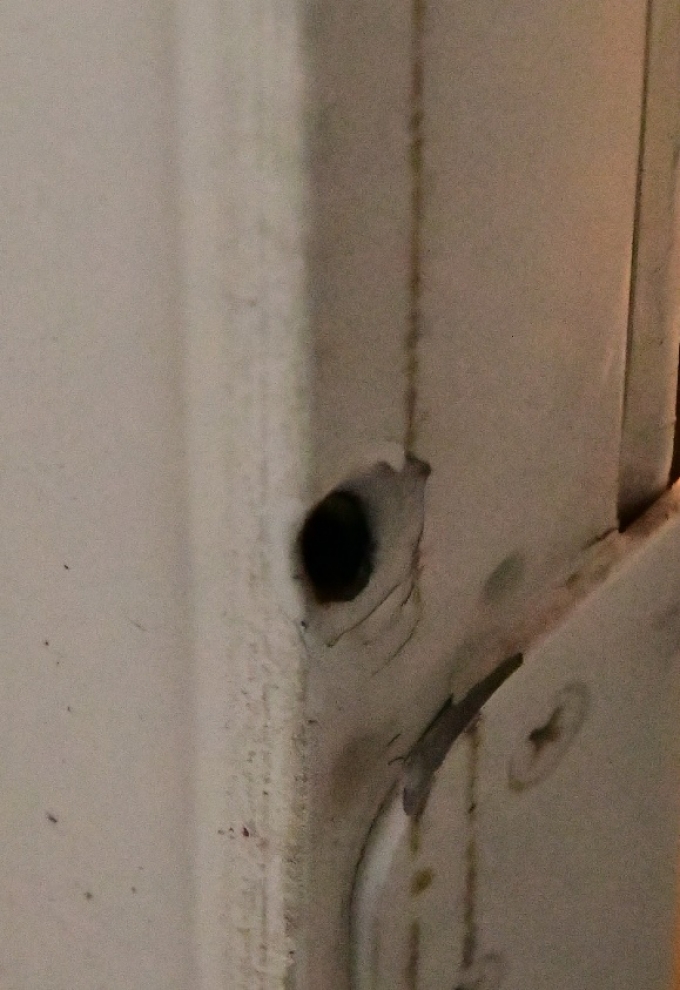 Figure 2 - Projectile strike in the door
