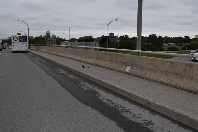 Figure 1 – East side of the Woodroffe Avenue overpass of Highway 417