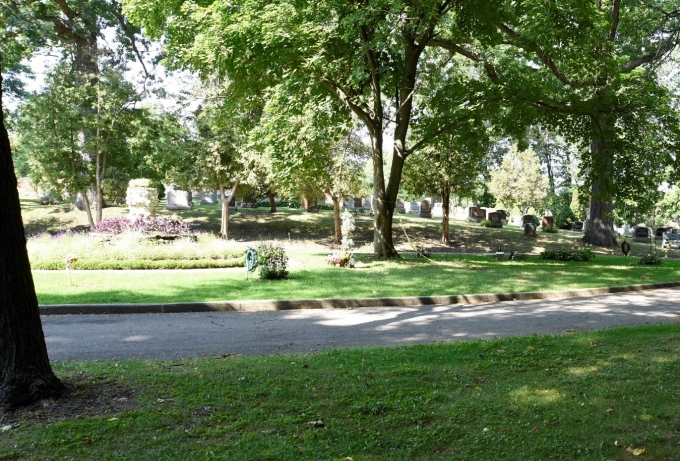 Figure 2 – Section inférieure du cimetière où s’est produit l’incident