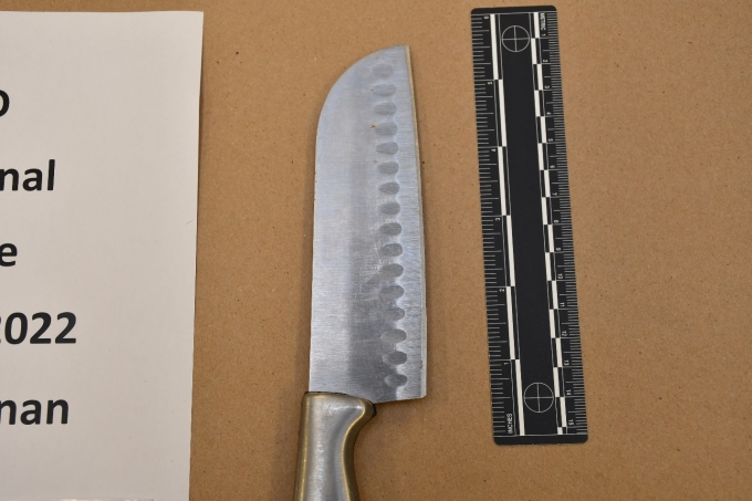 Figure 1 – One of the knives recovered at the scene