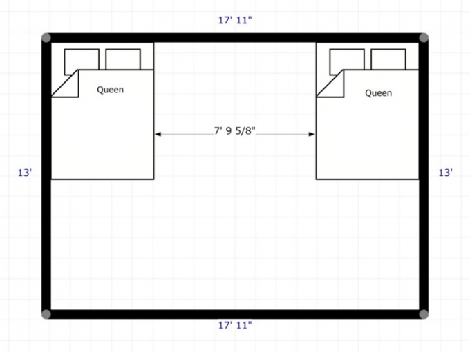 Figure 1 - Floor plan of room