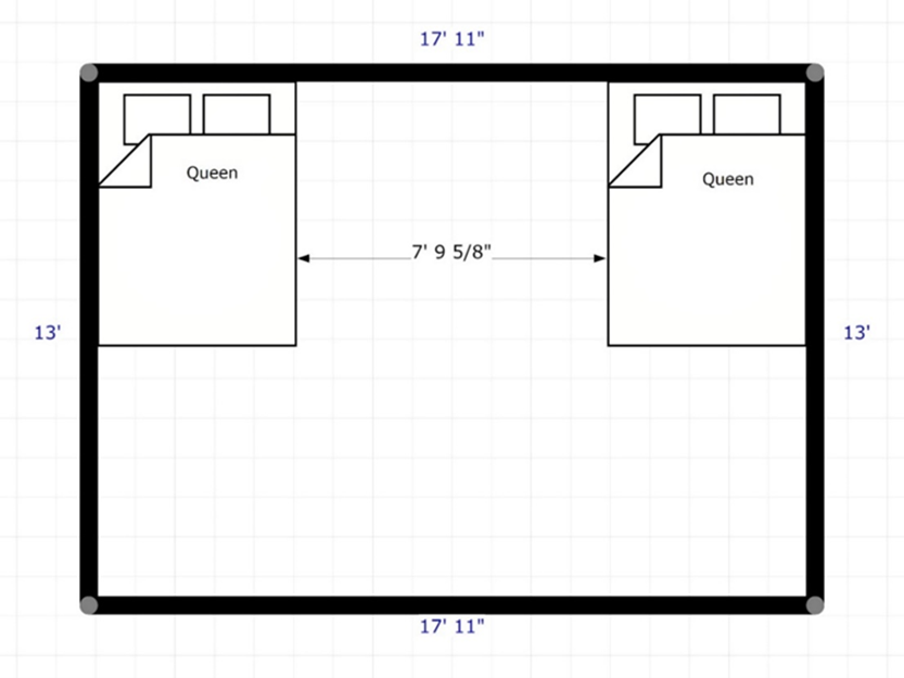 Figure 1 - Plan de la pièce