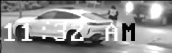 Figure 15 - Saisie d’écran de la vidéo : le plaignant n° 1 sort de la BMW. 