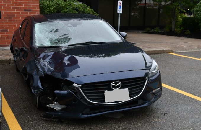 Figure 2 – The damaged Mazda
