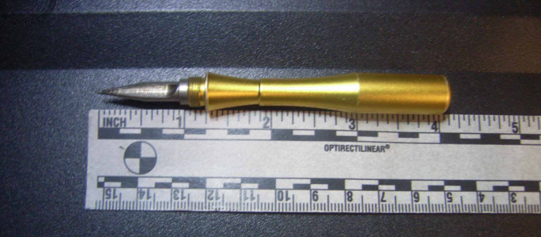 Photo of evidence - pen knife