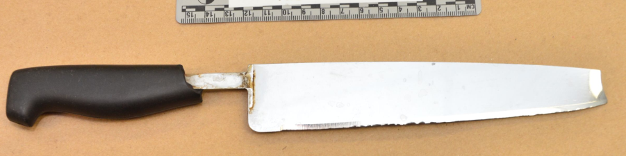 La photo du couteau utilisé durant l’incident