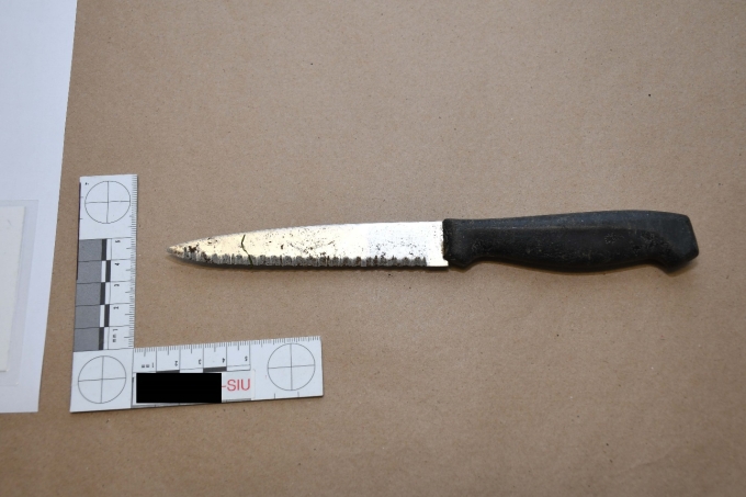 Figure 1- Knife located at the scene