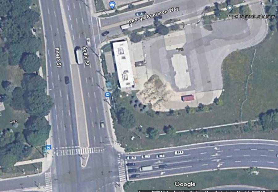 Figure 1 – Vue aérienne des lieux dans Google Maps