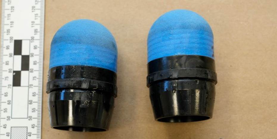 Figure 2 - Two 40 mm launcher projectiles