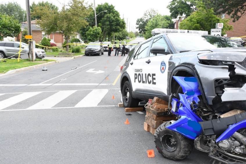 Figure 2 - The collision scene with a view north on Laura Road