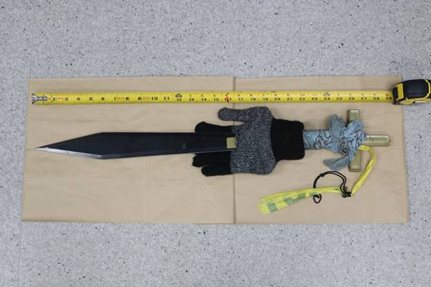 Figure 3 &ndash; Machette du plaignant