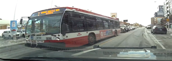 Figure 2 – Still images from the SO’s ICC as he was eastbound on Danforth Avenue approaching Oak Park Avenue