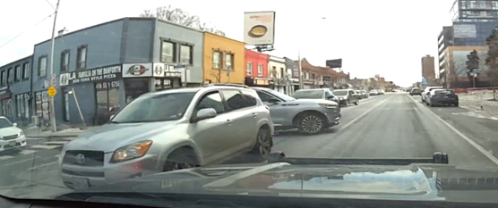 Figure 3 – Still image from the SO’s ICC as the CW was turning from Oak Park Avenue onto Danforth Avenue