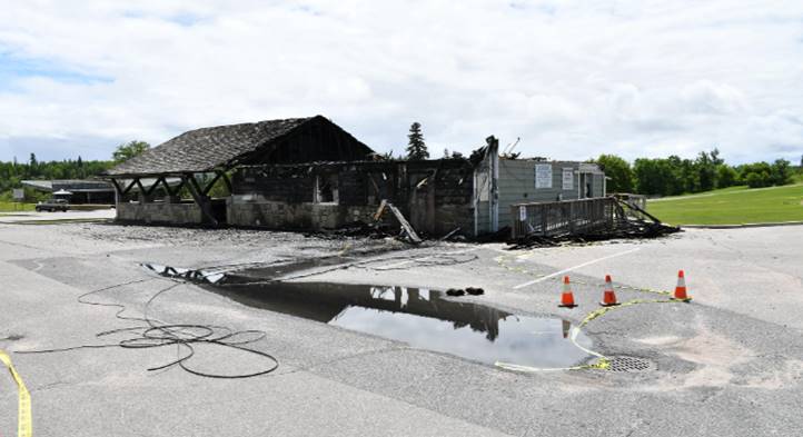 Figure 1 – Fire-damaged Anicinabe Park Office