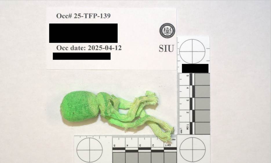 Figure 2: A green bean bag projectile