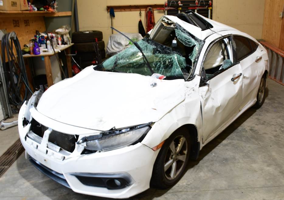 Figure 3 - Photos des dommages à la Honda