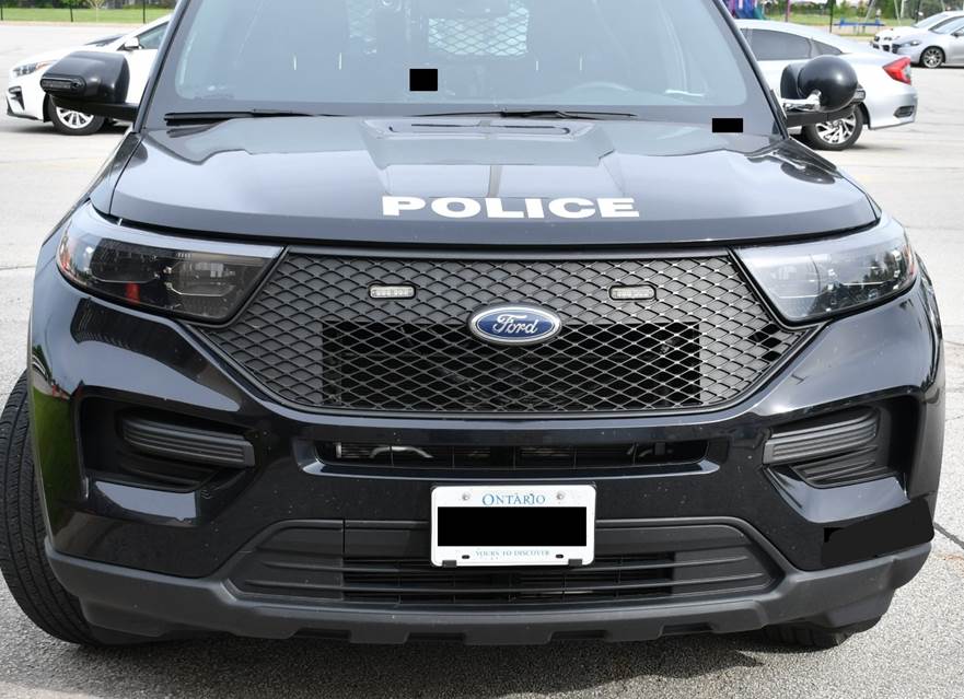 Figure 4 - L’avant du véhicule de police de l’AI no 1 ne présentait aucun dommage visible.