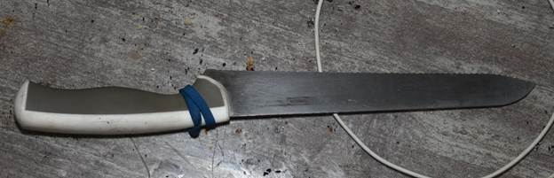 Figure 1- Knife wielded by Complainant 