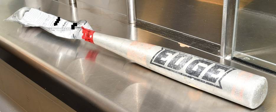 Figure 1 – Baseball bat reportedly used by the Complainant