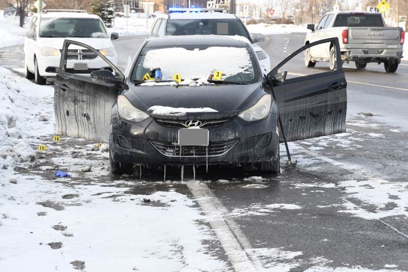 Image &mdash; Hyundai Elantra sur les lieux de l&rsquo;incident