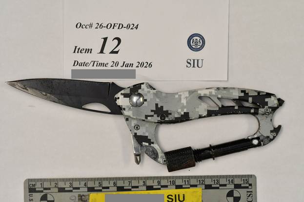 Image &ndash; Knife collected from scene